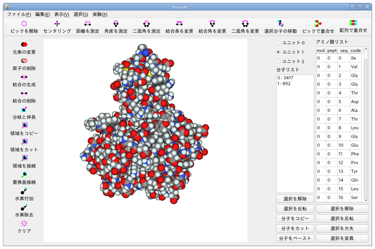ユニット 1 で テンプレートとなる複合体を作成