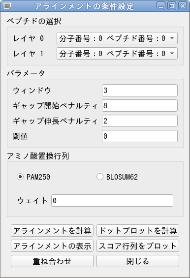 アライメントウィンドウ