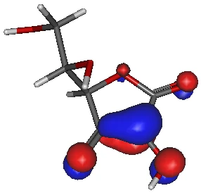 アスコルビン酸ラジカルの SOMO