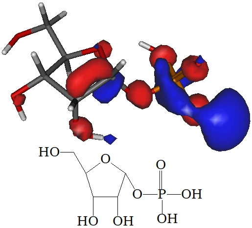 ヘミアセタール誘導体リボースの LUMO