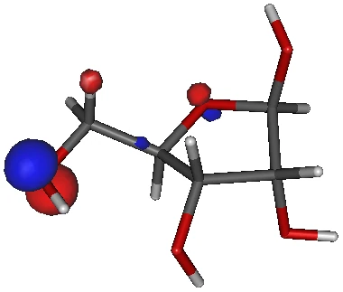 β-ヘミアセタール型リボースの HOMO